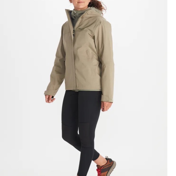 Marmot Womens XS PreCip® Eco Pro Jacket Raincoat Hike Run Hoodie - Picture 4 of 4